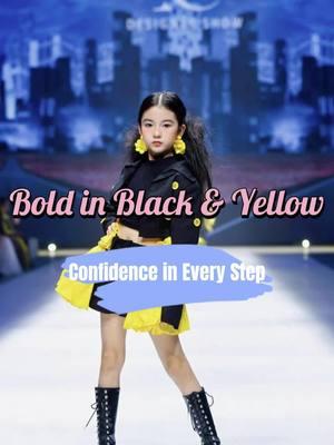 Radiating strength and charm, this young fashionista owns the runway in a striking black and yellow ensemble. From her steady stride to her eye-catching details, she proves that confidence is the ultimate accessory. 🌟💛 #runwaystyle #FashionForward #boldandbeautiful #StyleIcon #rolanko #model #childmodel #kidsmodel #Runway #fypシ 