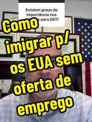 Com o visto EB1 o interessado pode chegar ao green card sem uma oferta de trabalho desde que atenda no minimo 3 de 10 critérios #greencard #eb1 #eb2niw #markmoraislaw 