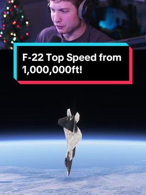 F-22 Top Speed from 1,000,000ft #aviation #msfs #f22 #altitude #mach #supersonic 