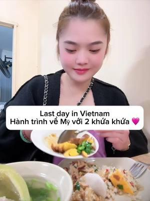 Last day in Vietnam và hành trình về Mỹ với 2 khứa khứa 🩷#banhbeokisu #vietnamese #vietnam #Foodie #video #lifeinvietnam #eatwithme #hochiminhcity #Love #comtam #flying 