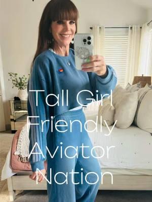 Tall girls where are you? 🙌🏻🩵💙🫶🏻 These new @aviatornation wide leg sweats are long!!  I did a little happy dance when I got them! They were my Christmas gift from my husband that I picked out for myself! 🤣⚡️🙌🏻  If you have ever tried Aviation Nation you know how above and beyond soft and comfy they are…and now tall girl friendly! Woohoo!! 🙌🏻 🥳 I love them with my furry @Converse !! 🩵💙🩵💙 #ltkactive #ltkfitness #ltkstyletip #aviatornation #tallgirls #tallgirlstyle #tallgirlfashion #tallgirlsclub #tallgirlsrule #widelegsweatpants #imblue #fivestripes #over50style #thisis55 #fiftyplusstyle #whatiwore #converse #runstarhike #furryshoes #sneakerhead #sneakeraddict #sneakerlover #sneakeroftheday #sneakerobsession #sneakerobsessed 