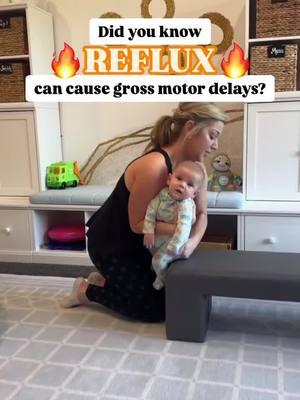 🔥A REAL HOT TOPIC🔥 As always mama, this post is meant to educate not create fear, so try these two proactive solutions to 👊🏼combat👊🏼 your baby’s reflux at home!  Reflux sucks, truly, not only for your little one but for you as a parent. It can lead to some unexpected delays in your baby’s development if dismissed so let’s talk about what that could look like: When babies are in pain from reflux, they may avoid tummy time, which impacts their ability to build strength and coordination in their muscles. This can delay rolling, sitting, and other milestones.  Reflux can also lead to tightness or asymmetry in the neck, hips, and trunk, which could result in torticollis or even “happy sitting” which is what we call a baby who doesn’t move out of sitting much! 🙋‍♀️Have more questions about reflux? Tune into today’s stories for more reflux insight and tips! - #reflux #pediatricpt  #physciatherapist   #refluxbaby 