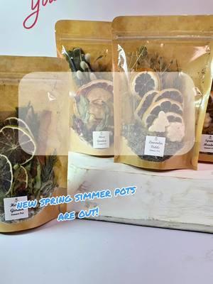 New spring simmer pots avail. Rose Garden, Herbal Garden, Lavender Fields, Spring Meadow, and Imbolc.  #witchtok #studiosyxemporium #TikTokShop #shopsmall #simmerpotrecipes #simmerpot #CapCut 