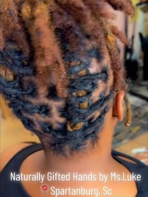 Fresh Retwist and style! #nghbymsluke #womenwithlocs #licensedtocreate #retwistandstyle #locmagic #mslukedidit #spartanburgsc #onthisday 