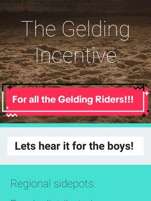 Finally an incentive for the geldings! “The Gelding Incentive” #barrelracing #barrelhorses #barrelhorse #gelding #geldingincentive #incentive 