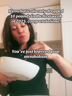 Rapid weight loss is NOT the goal! Unless you want to tank you metabolism. #sorrynotsorry #fitover50 #midlifefatloss #thisis56 