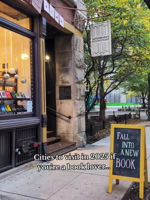 When you literally plan your travel around places with bookstores and libraries you can explore! #traveltok #literarytravel #BookTok #chicago #cozyvibes #wheretotravel 