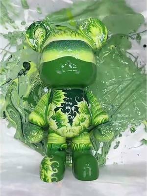 green meadow #decor #piggybank #birthdaygift #bearbrick #gift #fluidart 