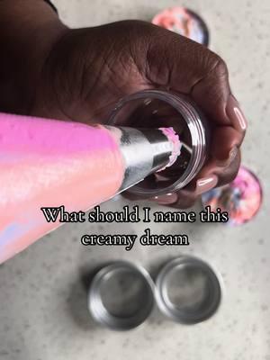 Piping some magic! What would you call this creamy creation? Comment your name ideas! 💙💖🧡🤍 #bodybutter #homemade #homemadebodybutter #diyskincare #diybeauty 