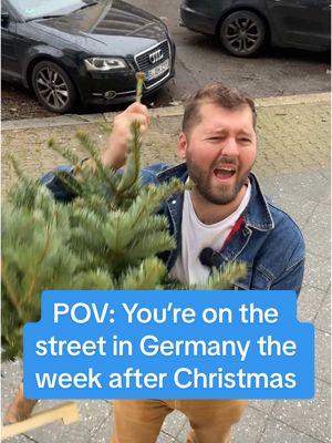 Did you know that this is how Christmas trees are disposed of in Germany? 🇩🇪🎄♻️ #dwberlinfresh #germanculture #cultureshock 