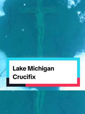 The world’s only known freshwater-underwater Crucifix lies at the bottom of Little Traverse Bay, about 600 yards off Sunset Park in Petoskey.  The 1,850-pound cross of white Italian marble is 24 feet down. It’s 11 feet long and 2.5 inches thick with a 5-foot by 5-foot figure.  In the winter months, a local resident clears a path out on the ice and drills a hole in the Bay for viewers to be able to see the Crucifix above-water. Viewing dates are typically in mid-winter when the ice is thicker.  #didyouknow #petoskey #lakemichigan #crucifix #underwater 