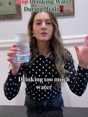 Stop Drinking Water During Meals ‼️  Follow me for practical, easy-to-follow tips that transform your digestion one simple habit at a time! #GutHealth #AcidReflux #GERD #IBS #DigestiveIssues #IrritableBowelSyndrome #LPR #MindGutConnection #HealthyDigestion #StressManagement #HungerCues #Bloating #Constipation #DigestiveAids #GutHealthDiet #Dietitian #RefluxFriendlyfood #GutHealthRecipies #PPI #Flatulence