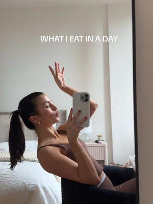 My first one of these videos AHHH!! Reminder that every body is different and balance is healthy 🤍🤍 love you all sm and lmk if you like this style video! #whatieatinaday #recipeinspo #eating #healthyeating #eatinaday #nyclifestyle #healthylifestyle 