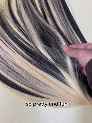 Have you ever tried DIY color hair extensions🤩#tephiohair #humanhair #tapeinextensions #diyextensions #diyhaircolor #blackwithblondehair #jetblackhair #TikTokShop 