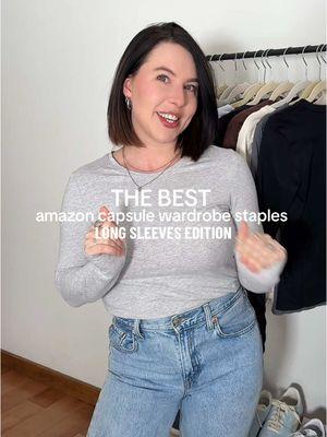 best amazon long sleeves for your capsule wardrobe 🫶🏼 #amazonbasics #longsleevetops #capsulewardrobe #wardrobeessentials #basics #winterwardrobe #amazonfashion2025 #longsleevebodysuit #longsleeves #amazonmusthaves @Amazon Fashion 