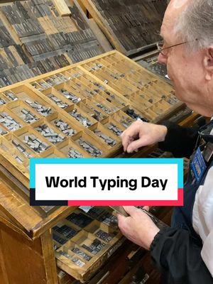 January 8th is World Typing Day! This day celebrates the printed form of communication that ensures speed, accuracy, and efficiency over hand writing.  For today, Howard shows the full letterpress printing process from the type case to the printed proof. The first portion is setting the type in a composing stick from the California job case. The font selected is 30 point Caslon. The second portion of the video is building the form in the chase and locking everything in place using furniture and quoins. The last portion is Howard printing “World Typing Day!” This was printed with black rubber base ink using our Washington hand press, which was made in 1852. #SacHistoryMuseum #WorldTypingDay #typing #museum #sacramento #letterpress #asmr #printing #printingpress #history 