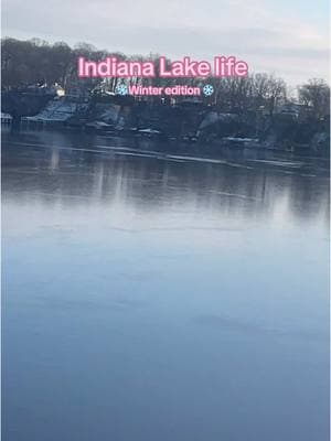 It finally froze! 🥶 #indiana #lake #lakelife #midwestlake #mymidwestlife #farmlife 