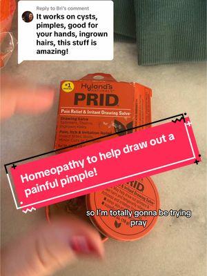 Replying to @Bri Prid on pimples! LOVE your insights Bri!! . . #homeopathyforbeginners #homeopathic #naturalremedy #homeopathy #boils #splinterremoval #pimpleremover @Hyland's  