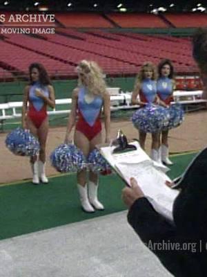 Who Remembers the Derrick Dolls? This is behind-the-scenes footage from the Houston Oilers' cheerleaders on the field at the Astrodome in December 1994. #houston #oilers #football #texas #NFL