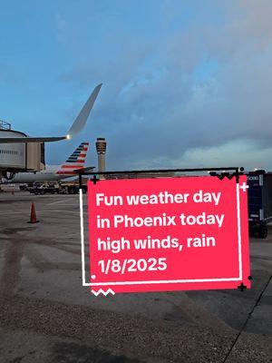 What a fun windy day with rain also happening! What's happening in your neck of the woods? #airportlife #airport #aviationlovers #avgeek #weather #arizonaweather 