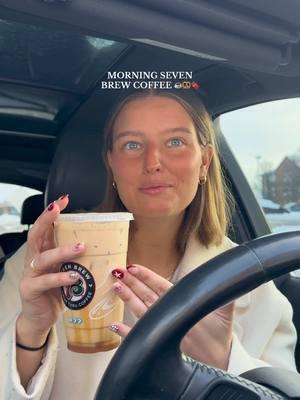 Treat yourself to a coffee WEDNESDAY!!! 🤍☕️🥨❄️ #mom #MomsofTikTok #2under2mom #coffeetiktok #icedcoffee #sevenbrewcoffee 