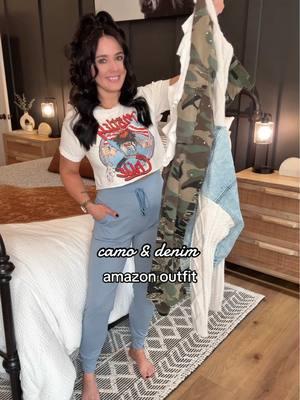 sharing another pair of camo pants from amazon — (spoiler alert — they’re men’s 😂) I LOVE the length on them & they’re a mid rise style (in case high rise isn’t your thing!) my denim/cable knit jacket is also on amazon but limited sizes left! 🤍 #amazonoutfits #amazonfashion #amazonfashionfinds #amazonstyle #camopants #denimjacket #casualoutfit #casualoutfitideas  