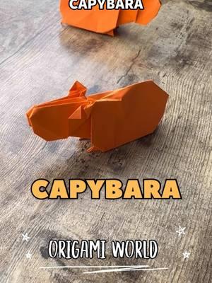 Origami Capybara Tutorial #capybara #cuteanimals #tutorial #origami #origamichallenge #paperfolding #craft 