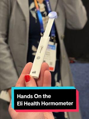 @Bridget Carey broke a rule at CES: never stick things in your mouth at CES. For the sake of CES. #hormometer #ces #ces2025 #healthtech #healthtok #hormonetest #techtok 