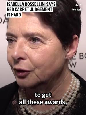 While promoting "Conclave" at the National Board of Review awards gala in New York, actor Isabella Rossellini reveals why walking the red carpet is the toughest part of her job. #isabellarossellini #redcarpet #hollywood #celebrity