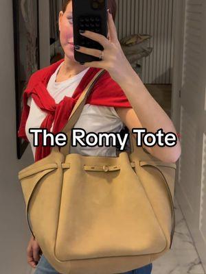 The Romy Tote 👀 The perfect amount of slouch, and a wide strap for comfort. #oversizedbag #totebagaesthetic #traveltote 