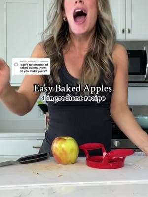 Replying to @jenfloyd077 these fiber filled no added sugar baked apples took 35 min to bake! Super easy and makes eating apples way more fun imo #bakedapples #dietitian #healthysnack 