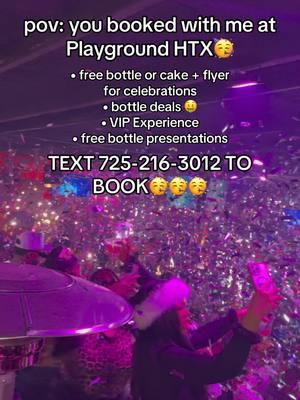 Celebrate your birthday, vacation, breakup, marriage, divorce, engagement, graduation, EVERYTHING with me at Playground Houston! THE CLUB IS STRICTLY 21+‼️  #bookwithpookie #playgroundhtx #playground #playgroundhoustontx #thingstodoinhouston #houstonclubs #theplaygroundhouston #playgroundclub 