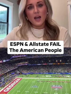 ESPN and Allstate failed the American people! @rileygaines Use code RILEY for $25 off your @goodranchers first box and free express shipping on American Meat Delivered! #outkick #rileygaines #espn #sugarbowl #patriotic #neworleans #sportsmedia #usa #momentofsilence #censorship #news #culture #culturetiktok #politics #politicstiktok #sports #sportstiktok