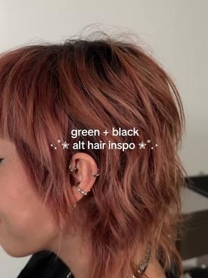 the green and black color combo 🤧 is sickening in the best way 🔪 #alyssamikaylahair #althairstylist #althairinspo #althairstylist #alttok #altgirl #altaesthetic #alternativehair #alternativefashion #hairtransformation #beforeandafter #hairgoals #hairtok #hairstylistsoftiktok #creativehair #haircuttransformation #azhairstylist #fy #haircolorideas #phxhairstylist #haircolortransformation 