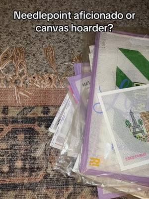 And THIS is why I am on a canvas freeze (this doesn’t include what is in my project bag ATM…) #needlepoint #needlepointtiktok #needlepointcanvas #needlepointornament #needlepointfinishing #notjustneedlepoint #ndlpt #ndlptnation #craft #hobby #newyearsresolution 