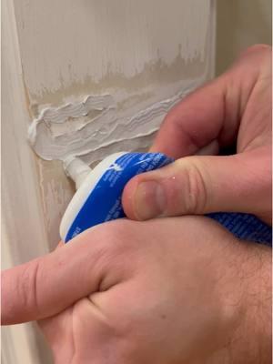 Fixing dings and dents in your trim work 👍🏻 #construction #DIY #diyproject #fix #repair #Home #house #fyp #drywall #trim #carpenter #builder #millwright #molding #interior #design 