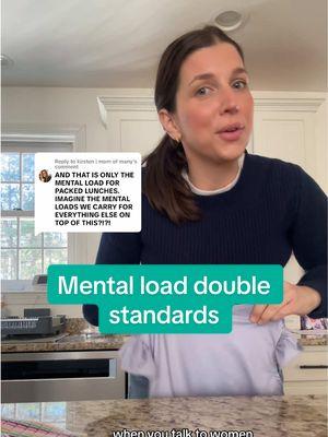 Replying to @kirsten | mom of many the responses on this video are so telling. They perfectly highlight the double standards between men and women. ##mentalload##mentalloadofmotherhood##defaultparent##workingmom##parenting 