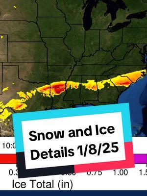 Snow and Ice details: how much and when? From Texas to Georgia and the Carolinas, be ready! #wx #weather #forecast #science #stem #steam #polarvortex #WomenInScience #womeninstem #abc #xyz #fyp #fypシ #trending #meteorologist #meteorology #weatherweenie #LearnOnTikTok #weathertok #STEMTok #sciencetok 