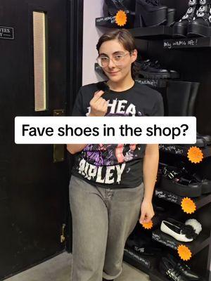 We ask our staff: what's are your favorite shoes in the shop right now? #gothshoes #gothshop #alternative #altfashion #shoestore #alttiktok #salem #salemmassachusetts #salemma #TikTokShop 