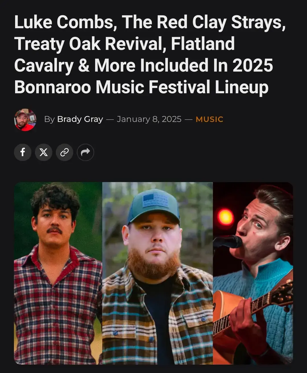 Catering to everyone’s music taste. CountryChord.com @Flatland Cavalry @The Red Clay Strays @Treaty Oak Revival @Luke Combs  #lukecombs #flatlandcavalry #treatyoakrevival #theredclaystrays #marcusking #countrymusic #wyattflores #koewetzel 