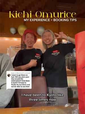 Replying to @NikkoSuav3 here’s my experience at the famous @Kichikichi Omurice in Kyoto and how I did the booking!!  edit: random seating I meant you choose (inside) table or bar and the bar seatings they will place you!  find me: @joanneffan on IG for more japan/travel vids! #justjoanneinjapan #kyoto #kichikichiomurice #kichikichi #kyotoeats #japantrip