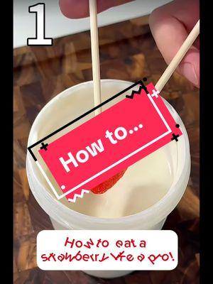 How to eat a strawberry like a pro!  #fyp #fypシ #fyppppppppppppppppppppppp #howtotiktok #chocolatestrawberry #CapCut 