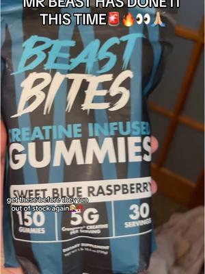 Mr Beast helping us hit our new year’s resolutions?? #beastbites #beastbitescreatine #beastbitescreatinegummies #creatinegummiesreview #mrbeast 