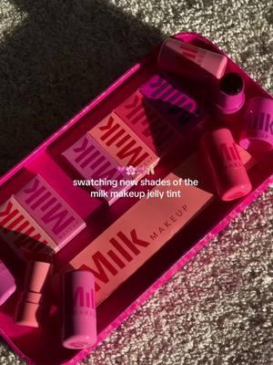 always an exciting day when you get something from @milkmakeup 💗  #prunboxing #swatches #milkmakeup #jellytint #blush #liptint #makeupreview #makeupproducts #aestheticunboxing 