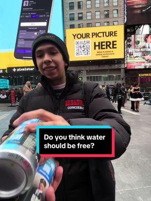 Do you think water should be free or not? #freewater #fyp #fypシ #fypシ゚viral #foryoupage #nyc #nycfood 