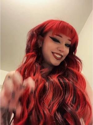 GOT MY HAIR DONE! RED EXTENSIONS 💋 i am little mermaid #bi #hair 