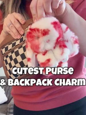 Perfect backpack & purse accessorie! Adorable bunny @BUNNY FUFU #bunnycharm #bunnylove #pursecharm #bagcharm #backpackcharm #bagcharms #pursecharms #bunnyclips #handmadebunny 