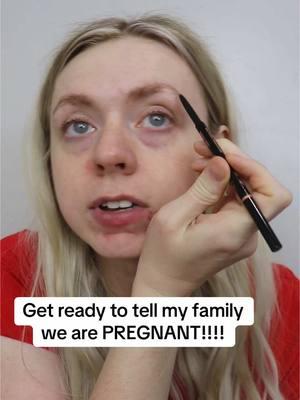 So excited and SO NERVOUS! #grwmstorytime #grwm #grwmroutine #pregnancyannouncement #pregnancytok #tellingmyfamilyimpregnant 