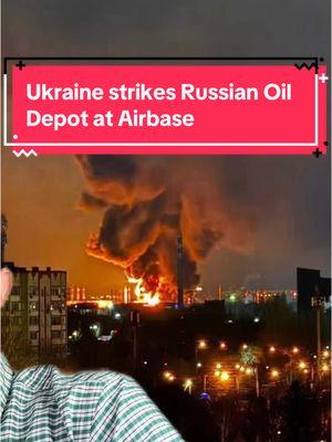 1/8 Ukraine strikes Russian Oil Depot at Airbase #saratov #russia #ukraine #ukraine🇺🇦 