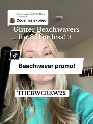 Replying to @Melinda Griffin codes are limited! Curls are endless thanks to@TheBeachwaver 💗💗✨ #beachwaver #beachwaversale #sale #promocode #beachwaverpromocode #beachwaverbabes #fyp #foryou #hairtok #rotatingcurlingiron #beautycreator 